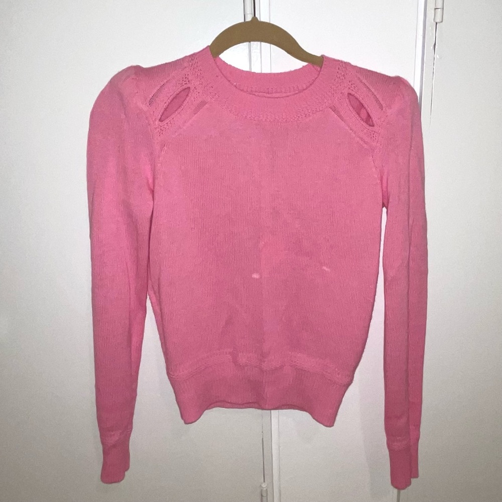 ISABEL MARANT ETOILE CANDY PINK SWEATER WITH CUTOUTS SIZE 36 NWT - Picture 2 of 10